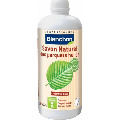 Blanchon – Savon naturel pour parquets huilés blanchis – Nettoyant doux anti-poussière – 500 m²/L – Formule concentrée pour entretien régulier