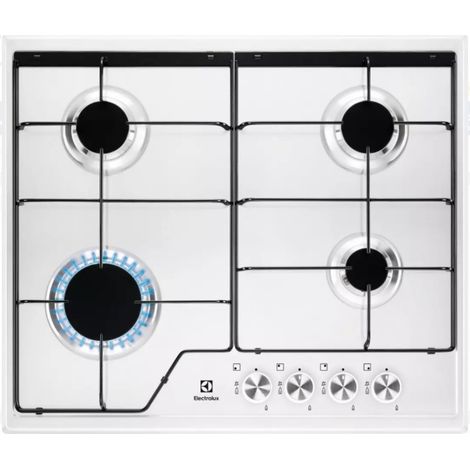 Piano cottura a gas da 60 cm con 4 fuochi, 7700 W, nero - KGS6424W - Electrolux