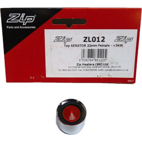 Zip 22mm Female Thread Aerator ZL012  Genuine Replacement Spare Part (1/2)