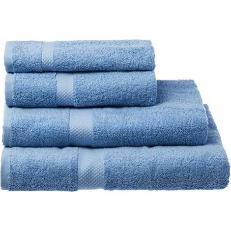 Serviette de bain - JUANIO - 150 x 100 cm - 100% coton - 550 g/m² - Bleu
