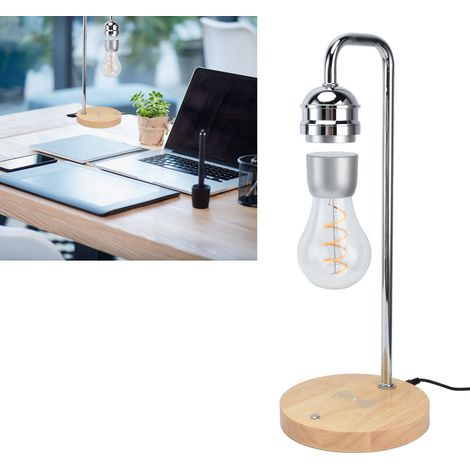 Lampe de bureau à lévitation magnétique, lampe de table LED à lévitation magnétique, lampe flottante, chargeur sans fil, décoration intérieure, cadeau d'affaires, norme australienne. (1/5)