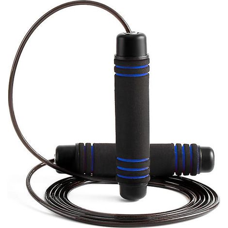 une Corde Sauter Noire Et Bleue Avec Poigne En Mousse Douce Pour La Peau, Longueur Rglable, Antidrapante, Adapte Aux Enfants Et Aux Adultes Pour (1/5)