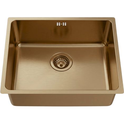 Essebagno Inoxa Spüle 1 Becken allein 54x44 aus aus Edelstahl Kupfer gebürstet