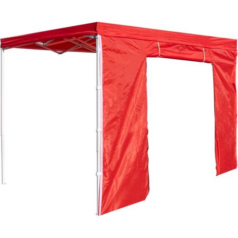Laterales Individuales Carpas Plegables - Lateral con Puerta 3 Metros Eco - Rojo (1/2)