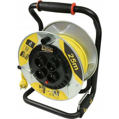 Stanley ESTNCVV40M Stanley, Pvc Cable Reel, 40 M, 3G1.5, 4 Enchufes