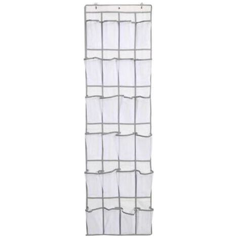2 pièces Range Chaussures à Suspendre sur la Porte, Sac de Rangement Suspendu avec 24 Poches, Rangement de Chaussures Suspendu, Organiseur de Suspension Multifonction pour Chambre à Coucher (1/3)
