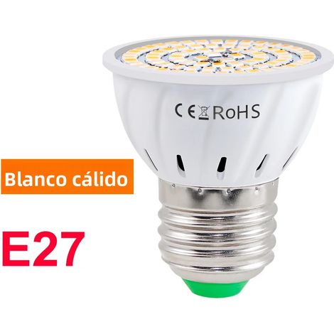 Ampoule LED spot de plafond 220 V, blanc chaud, 48 LED E27, lampe à économie d'énergie (1/5)