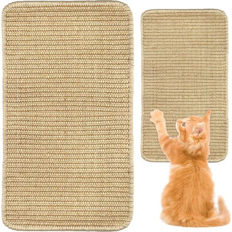 Sisal Tapis à Gratter pour Chats, Tapis Griffoir Mural Chat 50x25 cm (1/5)