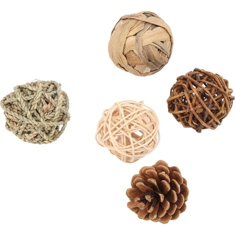 Jouet Sepak Takraw pour oiseaux, sûr et sain, pour la décompression et la mastication. Combinaison Sepak Takraw pour perroquets. (1/5)