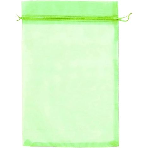 Confezione da 50 sacchetti protettivi per uva - Con coulisse - Riutilizzabili - A rete - Per proteggere piante, semi, frutti, fiori e bacche - Verdi - 15 x 20 cm (1/5)