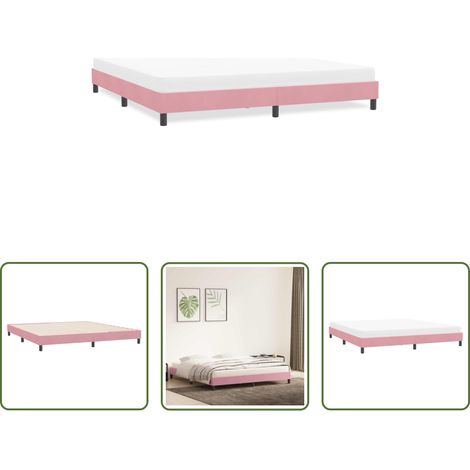 Samt - Bettgestell ohne Matratze Rosa 180x210 cm Samt (1/5)