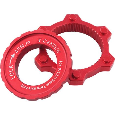 Set mit 2 Centerlock-Adaptern für Fahrräder, Sicherungsring aus Aluminiumlegierung, 6-Loch-Scheibenbremsenadapter für Bremsscheiben, Nabenabstandshalter, Zubehör für Mountainbikes und Rennräder, 9/12/ (1/5)