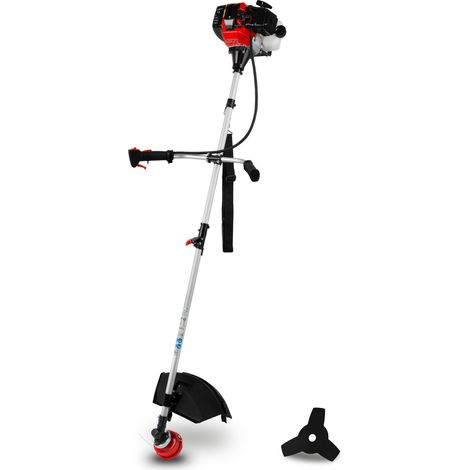 EBERTH Motorsense Freischneider Rasentrimmer Multitool 2in1 Benzin, Tragegurt Inklusive, 3PS, 52ccm Hubraum, 2-Takt Motor Luftgekühlt, Fadenkopf mit Tippautomatik, Dickichtmesser, Seilzugstart (1/5)