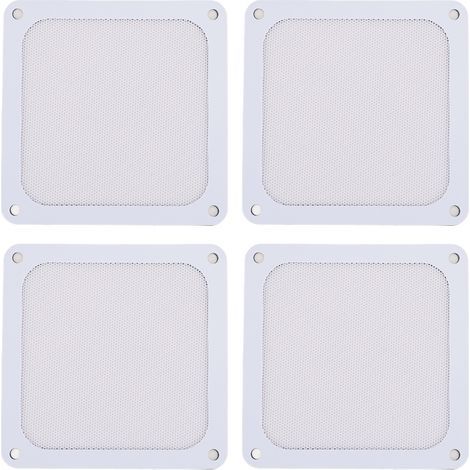 Lot de 4 Filtres à Poussière PC 120mm - Cadre Magnétique PVC Blanc - Protection Ventilateur Anti-Poussière pour Boîtier (1/5)