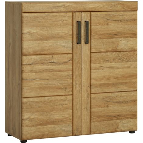 Garderobenschrank Schuhschrank in Grandson Eiche Nb. CARIATI-129, B/H/T ca. 92,8/100,2/38 cm (1/3)