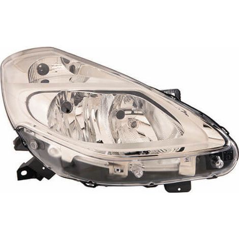 Phare avant droit H7/H7 fond chromé Renault Clio 3 phase 2 2009-2012