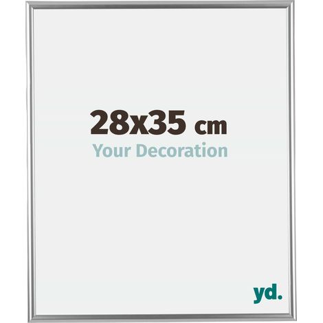yd. - Cadre photo 28x35 - Argent - Plastique - Bordeaux (1/5)