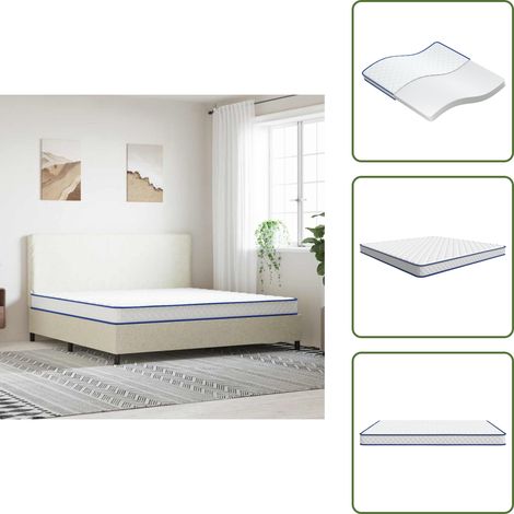 vidaXL Memory-Schaum-Matratze 200x200x17 cm Weiß