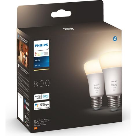 Ampoules LED A60, 800lm, Pack de 2, Blanc Chaud (1/5)