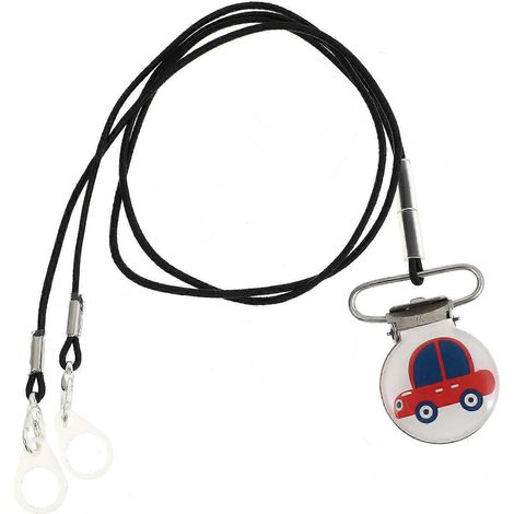 Support de protection pour appareil auditif avec cordon de suspension, cordon adorable (voiture)-40X3X1.8CM