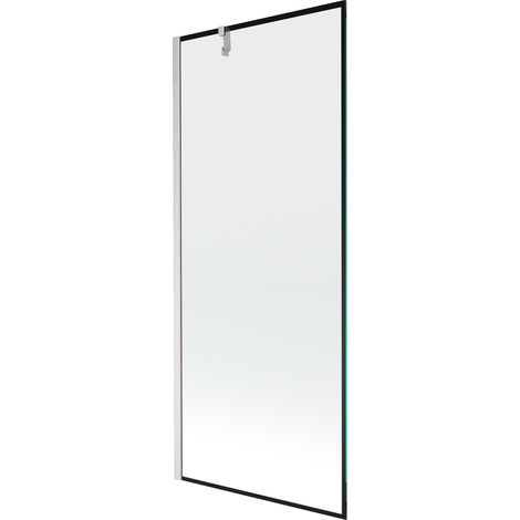 Mexen Next Badewannenwand 1-flügelig 80 x 150 cm, schwarzes Muster, gebürstetes Nickel - 895-080-000-00-70-97 (1/5)