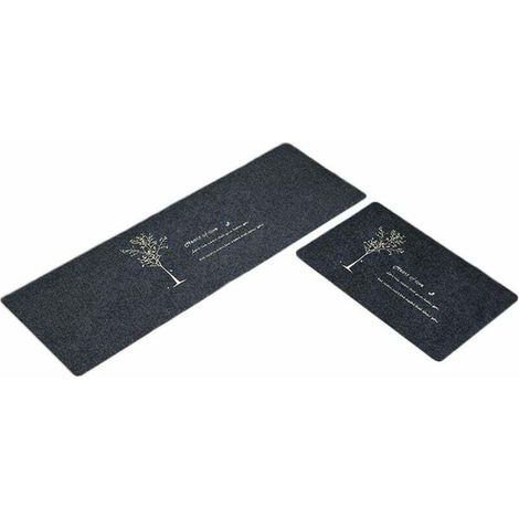 Tapis Cuisine Antidérapant 2 Pièces, Absorbant Eau Tapis pour entrée de Salle de Bain, Paillasson Tapis de Sol Cuisine Devant Evier 7 S-Fei Yu