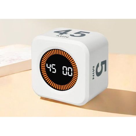 Timer visivo a forma di cubo, timer Pomodoro con funzione di rotazione, conto alla rovescia di 5/10/25/45 minuti e conto alla rovescia personalizzabile, modalità silenziosa e segnale acustico, timer r (1/3)