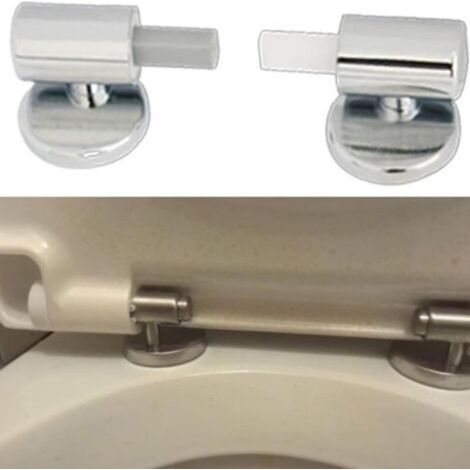 Comfortable Toilet Lid Lowering Mechanism Set, ABS Texture Toilet Seat Hinges, Silent Closing Lid Accessories for Toilets (1/5)