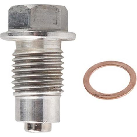 M121,25 Magnetische Ölablassschraube, Edelstahl-Ölablassschraube mit Kupferdichtung, Autoteil Typ 1, Silber