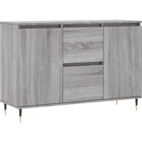 Credenza cassettiera cassettiera mobile contenitore organizer cucina soggiorno salonsonoma 104 x 35 x 70 cm derivati del legno grigio 020036281
