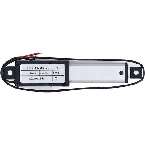 Mini-Linearantrieb, 40 mm Hub, 150 N Schubkraft, 4 mm/s Geschwindigkeit, Aluminium, elektrisch, 24 V