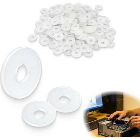 200PCS Rondelle Nylon Plat Joint Étanchéité M4 12mm OD 4mm ID 1mm Épaisseur, rondelle plastique, Rondelle m4 pour Robinet, Tuyau d'eau, Vis, Raccord et Entretien (1/5)