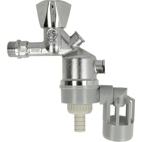 JS Válvula de salida con separador de sistema BA4, con embudo de desagüe, manija triangular, DN15, cromo mate, con certificación DVGW, 0082601550001