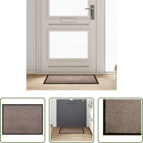 vidaXL Tapis en tissu teddy -  Tapis de porte Beige 60 x 40 x 1.2 cm Tissu en teddy (1/5)