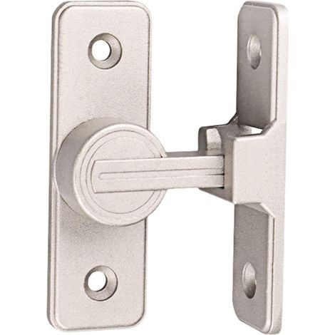 Serrure, serrure de fermeture, porte intérieure coulissante lumineuse 90 °, crochet loquet, porte à bascule, boulon de verrouillage, antivol, serrure de porte lumineuse (argent plaqué 8 (1/5)