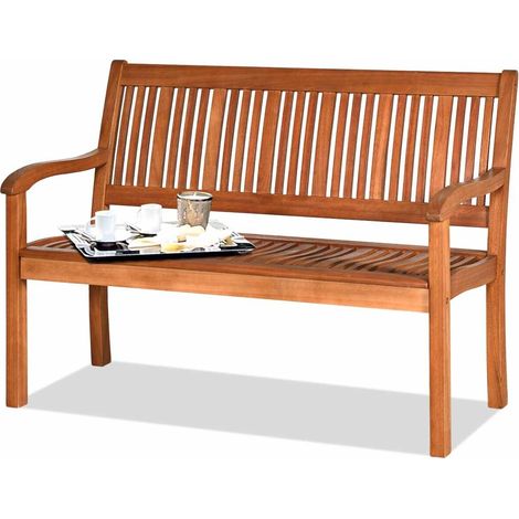 Eucalyptus Bench Wooden Dining Bench Solid Long Bench 2 Person Chair (1/5)