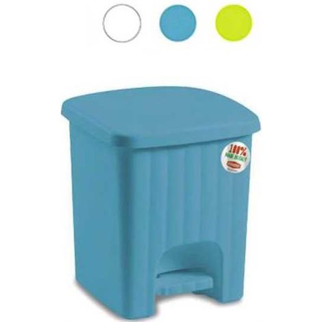 Papelera de pedal mini blanca L 4,5 Stefanpl