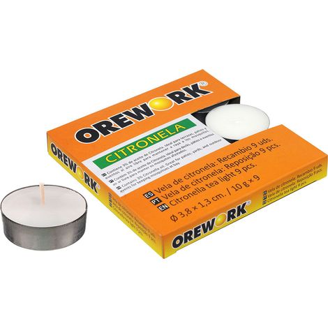 Vela citronela Orework 10 g Pack 9 uds