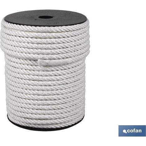 Bobina di corda in nylon opaco (4/trefoli) 6 mm 100 m
