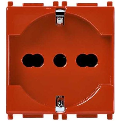 14210.R Prise 2P+T 16A Universelle Rouge Plana