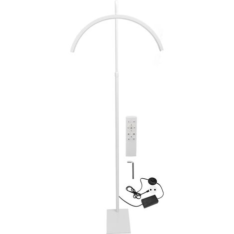 Lampadaire LED demi-lune 20 pouces, blanc, 3300K-6500K, luminosité réglable, lampe beauté cils avec télécommande, prise UE 110-240V (1/5)