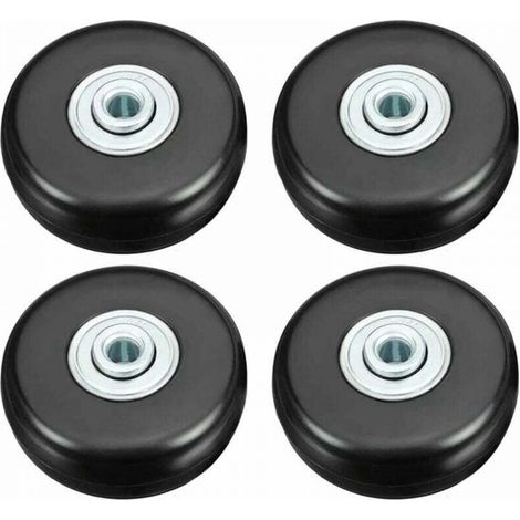 Roulette Valise, Bagage Valise Réparation Roulette Charge Lourd 50mm Muette Caoutchouc Univers Pivotante Roue Rechange Transport Remplace Roulette 4PCS pour Valise/Bagage/Sac à Dos/Voyage (1/5)