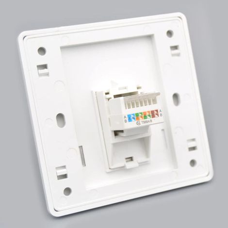 CAT5E - Prise réseau Gigabit, plaque frontale pour câble Ethernet (1/5)