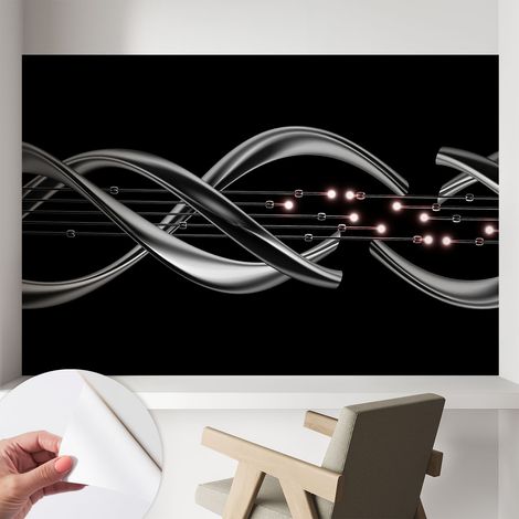 Fototapete Selbstklebend - Wanddekoration - Wandfolie - 3D Tapete Wand - Wohnungsdeko Geflochtenes Muster 104x70 cm (1/5)