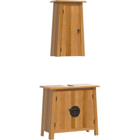 Maison Exclusive - Conjunto de muebles de baño 2 piezas madera ma