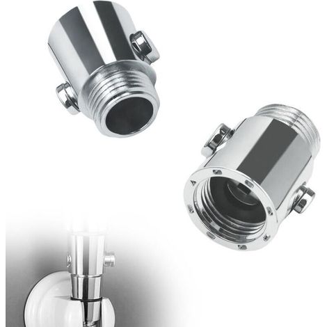 Acier Inoxydable Stop Douche, Entièrement Galvanisé Economiseur D'eau pour Douche, Arrêt D'eau un Clic Stop Douche Poussoir, avec Bague D'étanchéité, peut Utilisé Comme Vanne D'arrêt (1/4)
