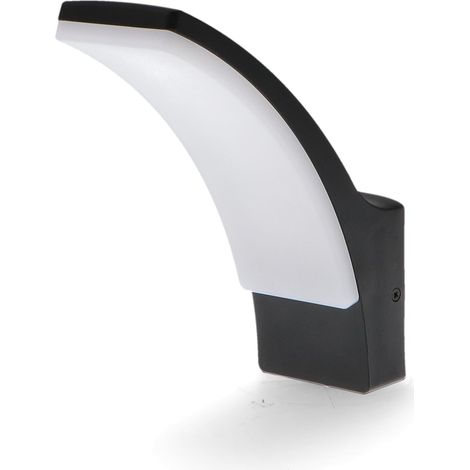 Applique murale LED Black 12W, lumière chaude, 840 lumens, lampe d'extérieur moderne pour terrasse, jardin ou façade (1/5)