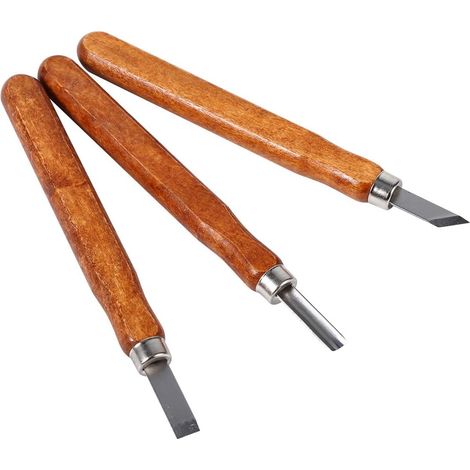 6 Pièces Outils Sculpture Bois, Acier Carbone HRC62, Poignée Ergonomique, Kit Menuiserie Bricolage