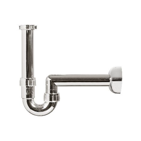 SIFONE PER LAVABO ABS METALLIZZATO- 11/4 - 1 - D. 40 mm- GHIDI- pezzi 1