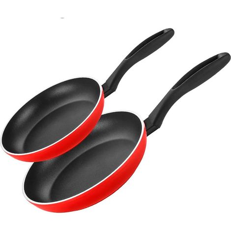 FAGOR Maxima Set 2 Sartenes 20-24 cm Inducción, Aluminio Forjado, Antiadherente XYLAN Ecológico sin PFOA  Rojo